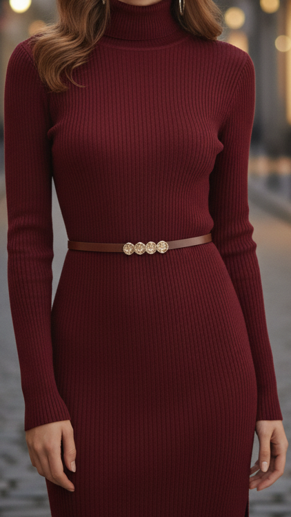 Robe Hiver Femme Manches Longues Élégante