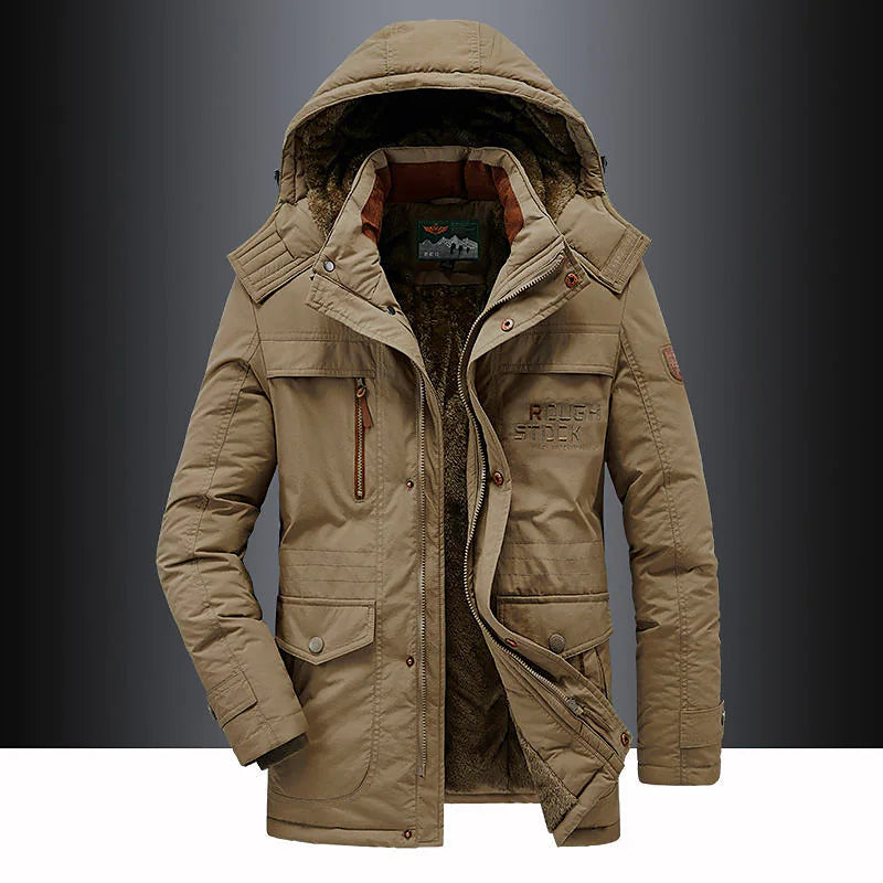 Parka Hiver Homme avec Capuchon et Fermeture Éclair