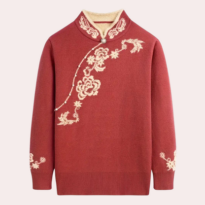 EMILIYA - Pull de Style Rétro pour Femme