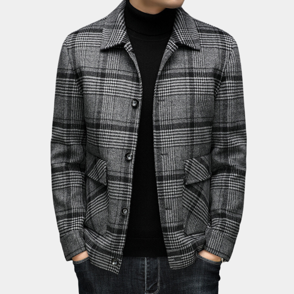 JOSHUA - Manteau à Carreaux pour Hommes