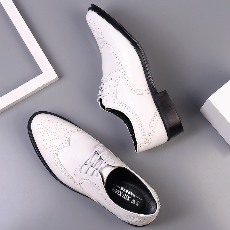 Chaussures Mariage Homme en Cuir Noir Lacets - PanierRoyale