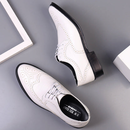 Chaussures Mariage Homme en Cuir Noir Lacets - PanierRoyale