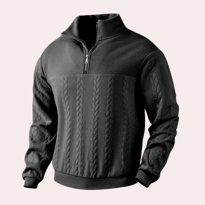 LAWRENCE - Pull Tricoté à Col Zippé pour Hommes