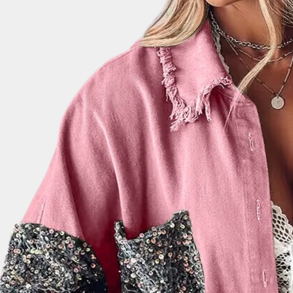 Veste Brillante en Sequins - vue 3