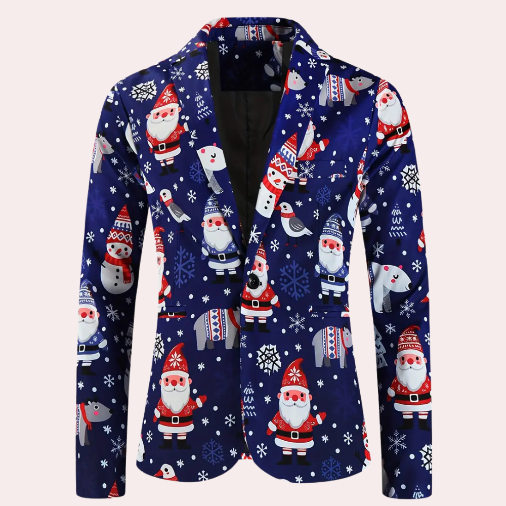 REGGIS - Blazer de Noël Tendance pour Hommes