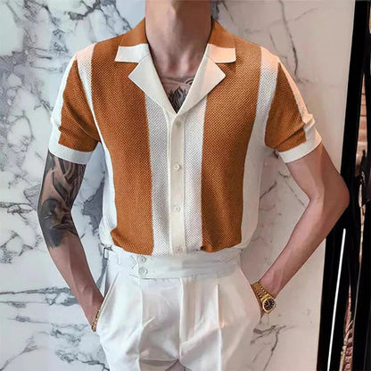 Chemise Coton Homme Manches Courtes Été