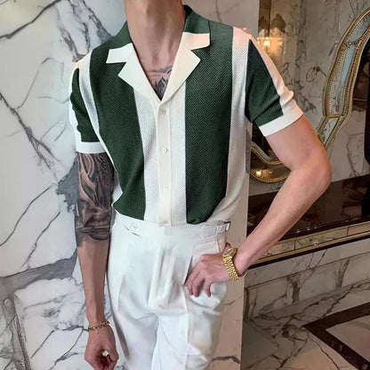 Chemise Coton Homme Manches Courtes Été