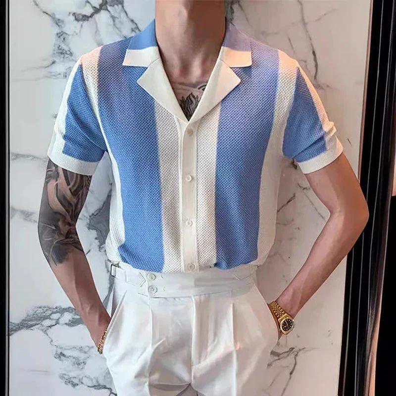 Chemise Coton Homme Manches Courtes Été - PanierRoyale