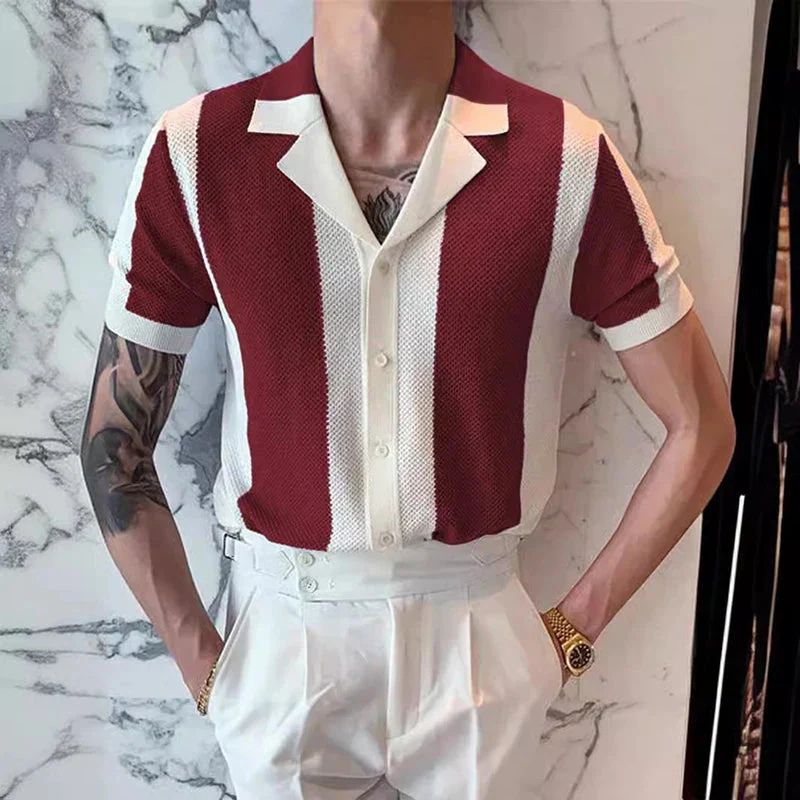Chemise Coton Homme Manches Courtes Été