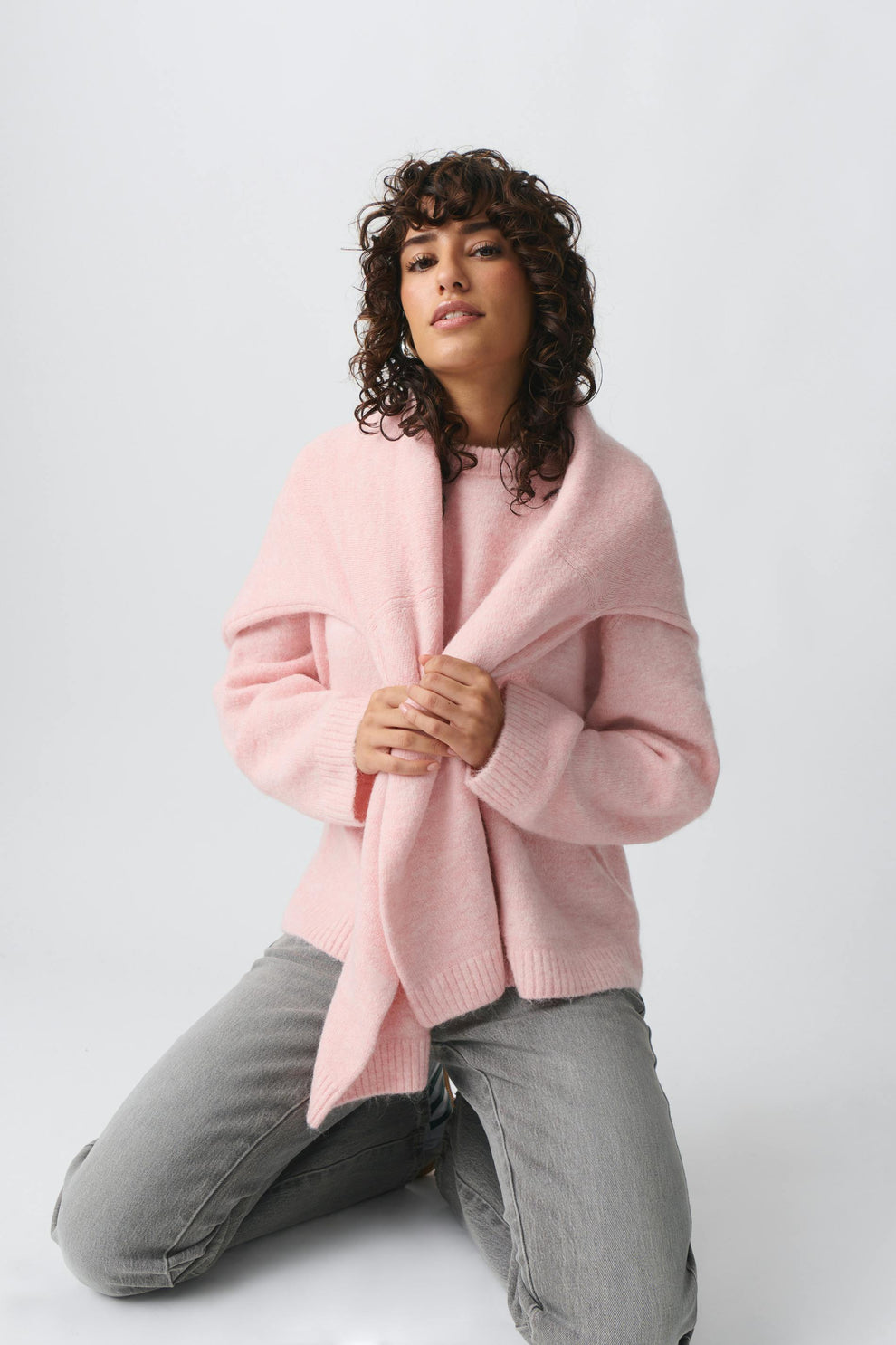 Pull Femme Rose en Laine Douce et Chaud - PanierRoyale
