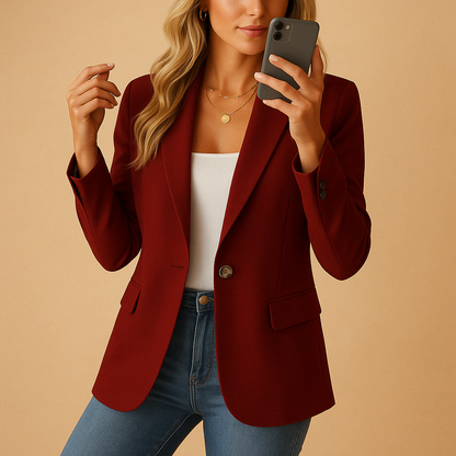 Blazer Femme Cintré Confortable Polyvalent