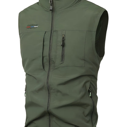 Gilet décontracté poches multiples homme