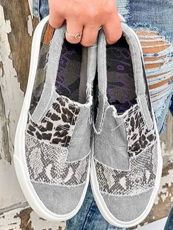 Baskets Femme à Talon Bas avec Patches Colorés