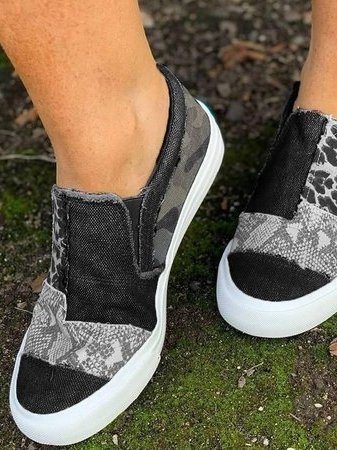 Baskets Femme à Talon Bas avec Patches Colorés