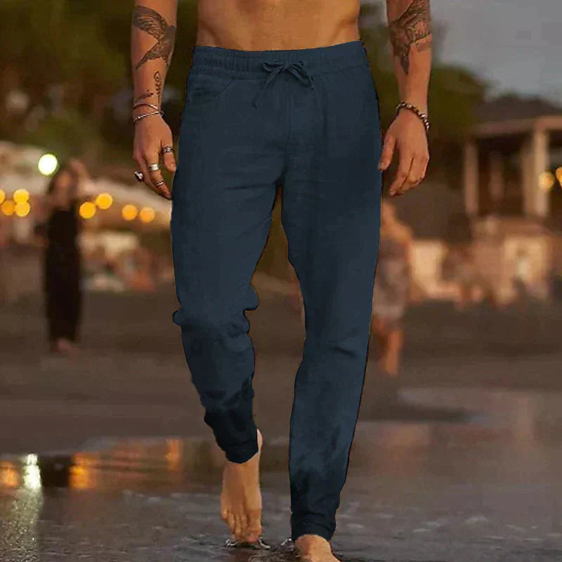 Pantalon Lin Coton Confortable Homme