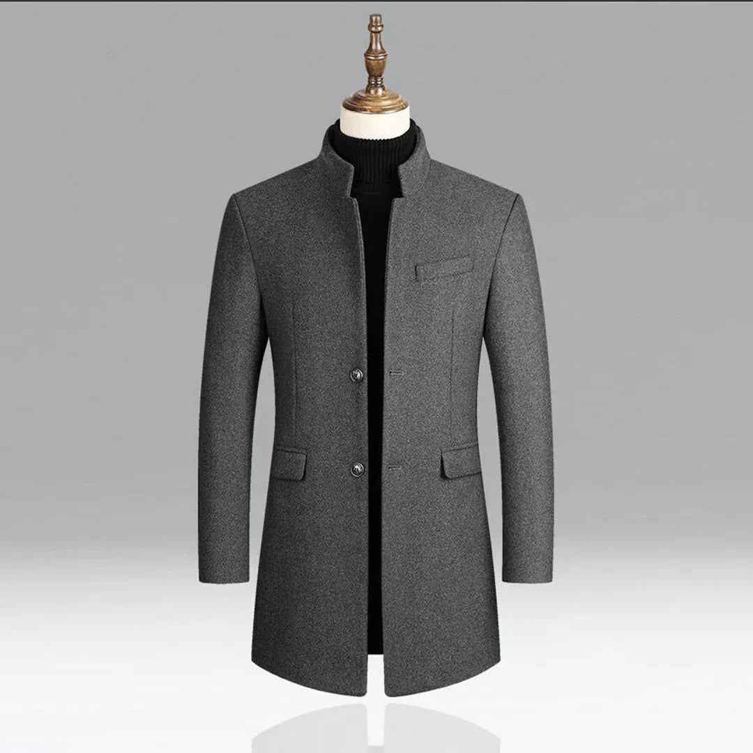 Manteau Homme Classique avec Capuchon et Fermeture Éclair