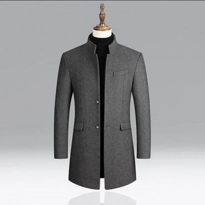 Manteau Homme Classique avec Capuchon et Fermeture Éclair