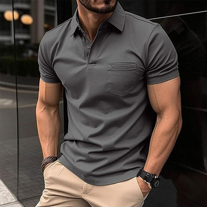 Polo Homme Noir Manches Courtes Élégant