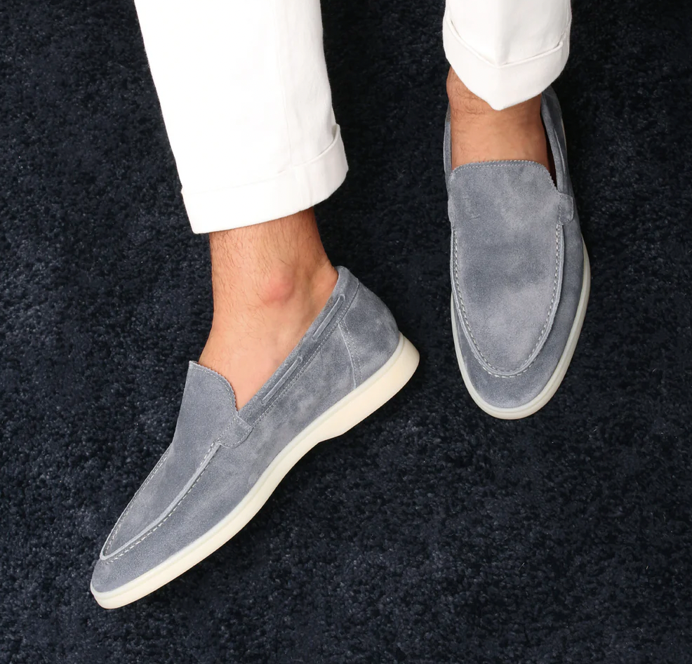 Chaussures Homme Cuir Gris Élégantes et Confortables - PanierRoyale