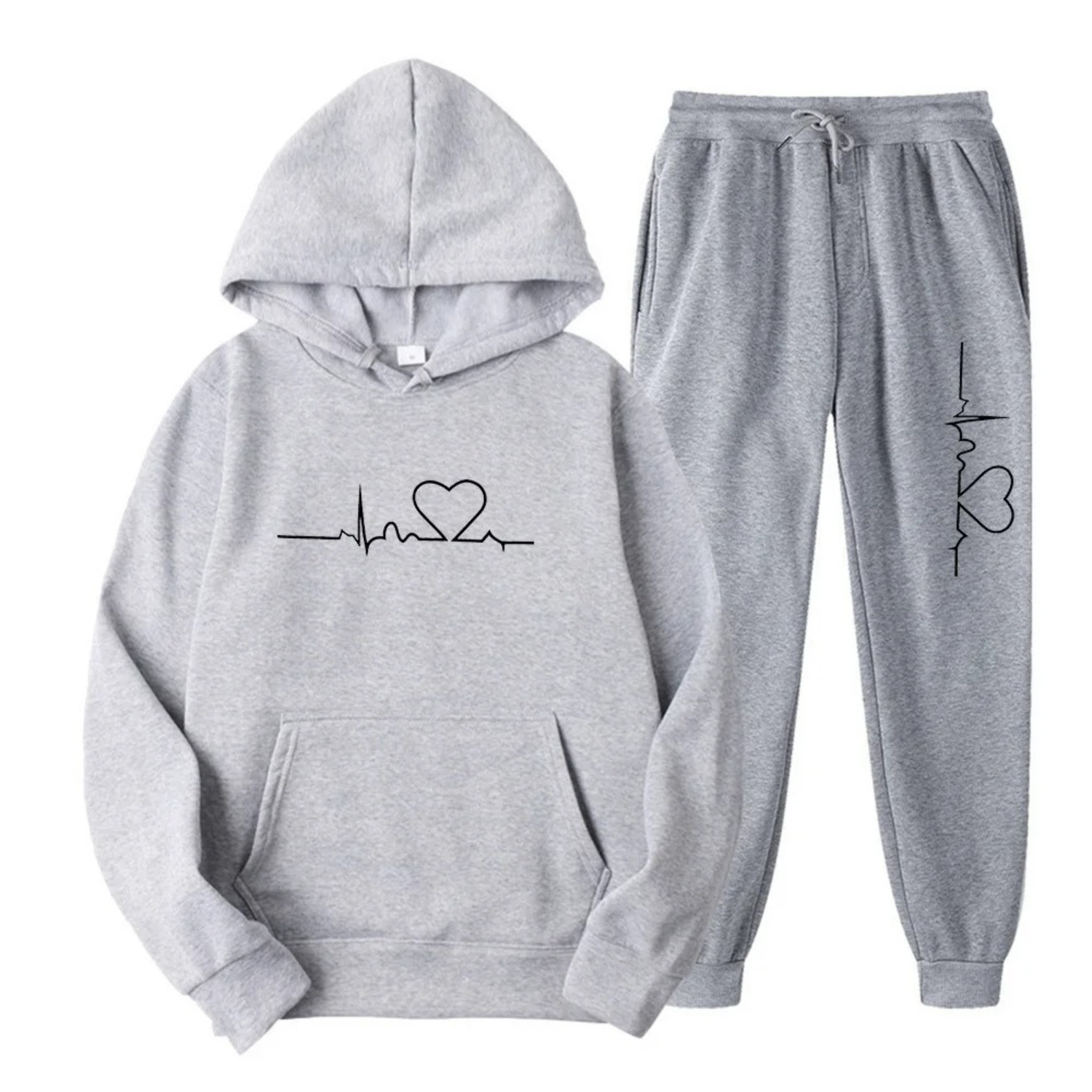 Sweat à Capuche et Pantalon de Sport Femme Cœur Amour - BerlinGlamour