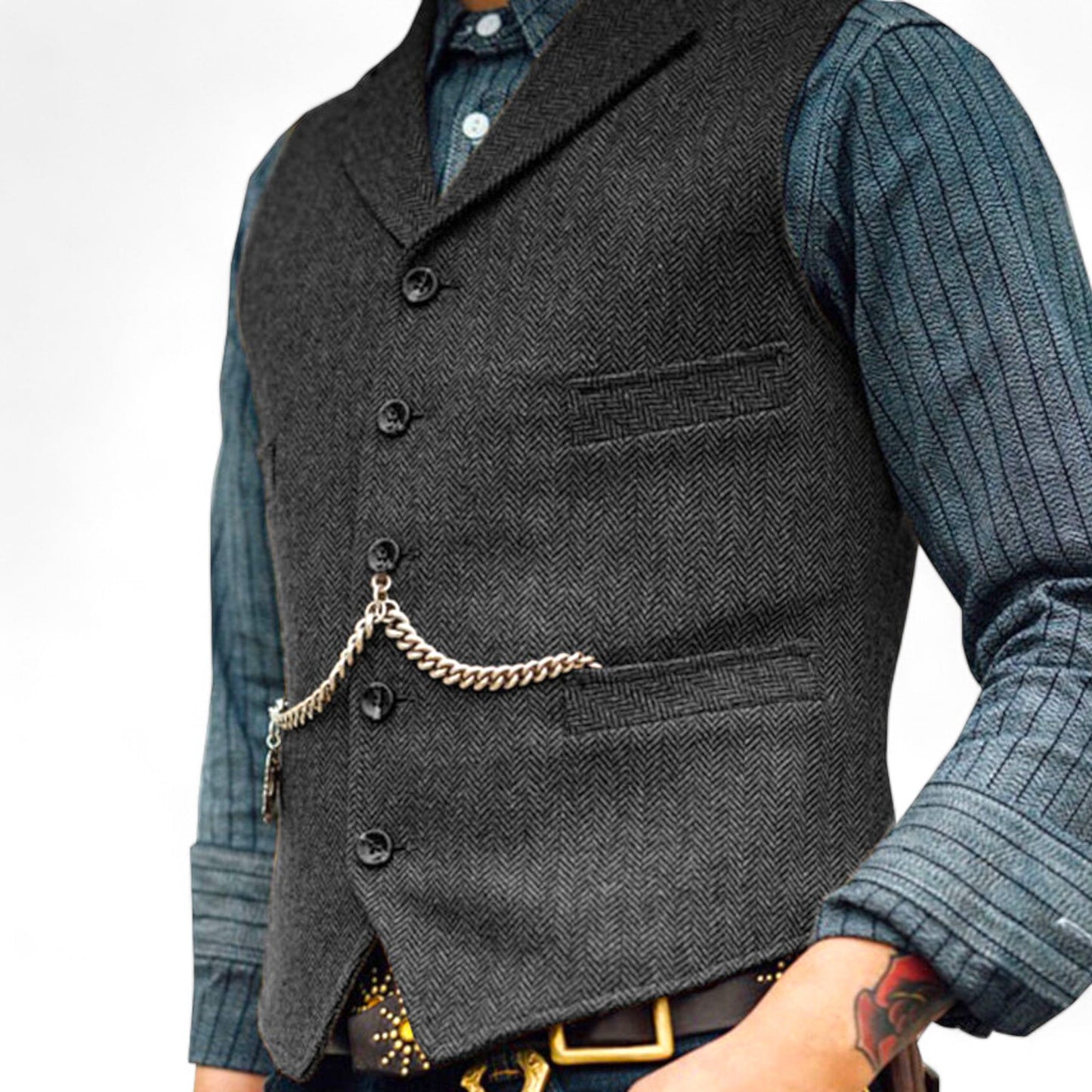 Gilet Classique Femme Élégant avec Poches