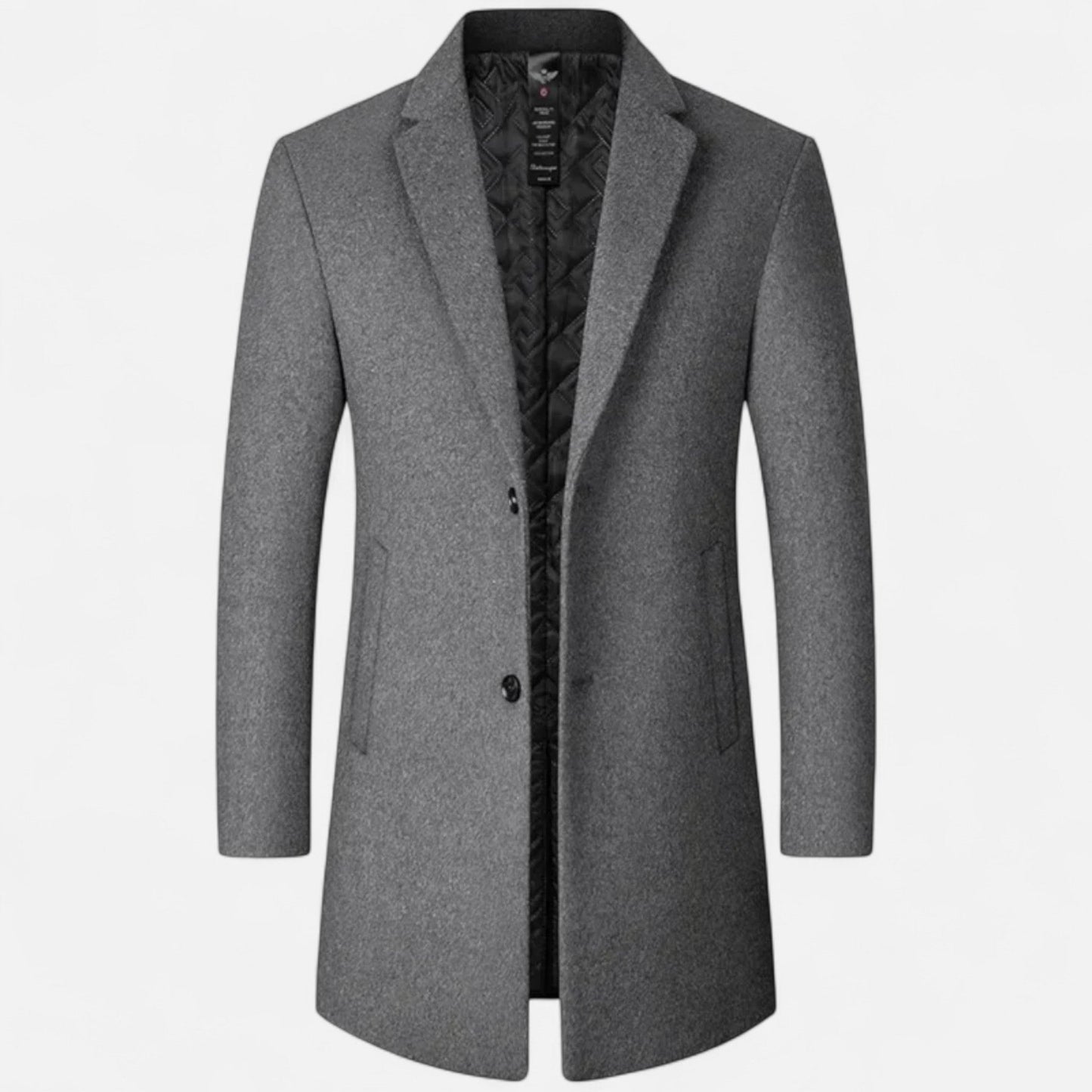 Manteau Homme Hiver Laine Grise Épais et Confortable - PanierRoyale