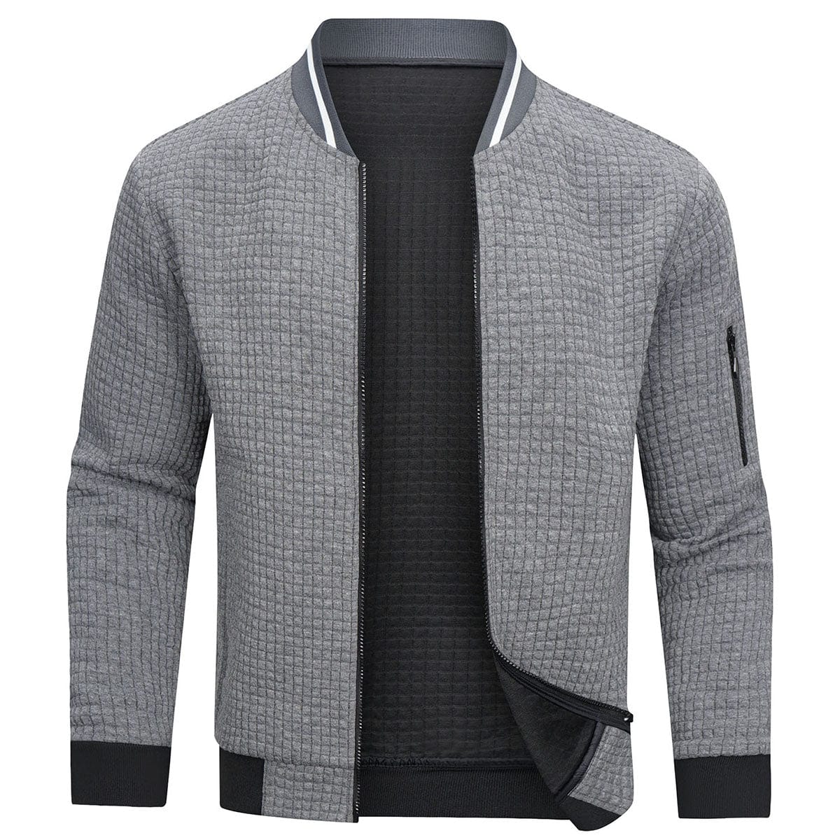 Pull zippé homme hiver chaud et confortable