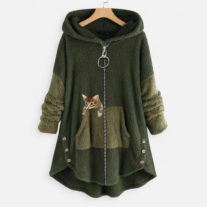 Manteau Hiver Épais et Chaud avec Capuche et Manches Longues