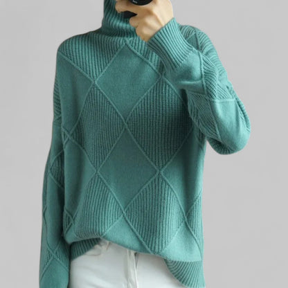 Pull Femme Grande Taille Hiver avec Col Roulé