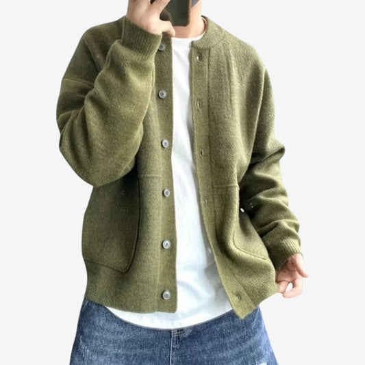 Cardigan Epais à Poches Col Rond pour Femme - PanierRoyale