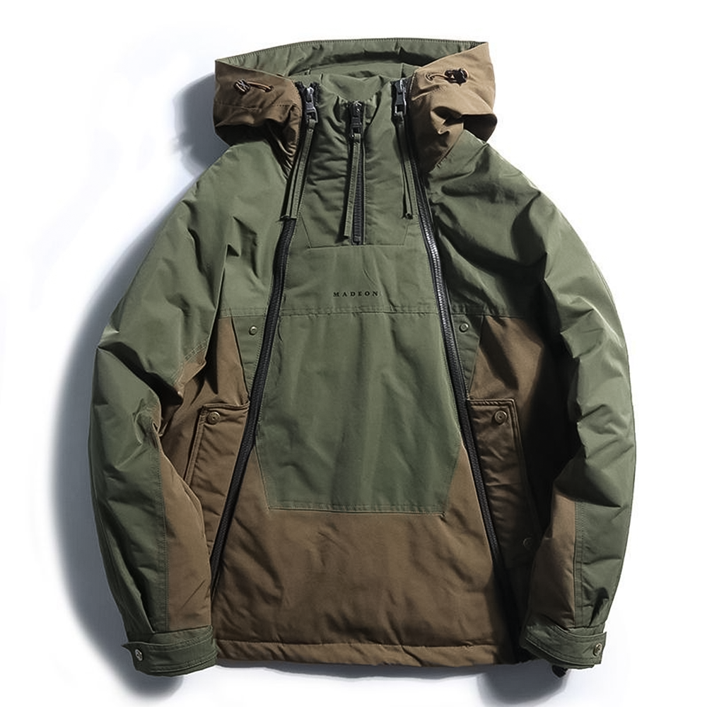 Parka Hiver Homme avec Capuche Amovible et Doublure Chaude - PanierRoyale