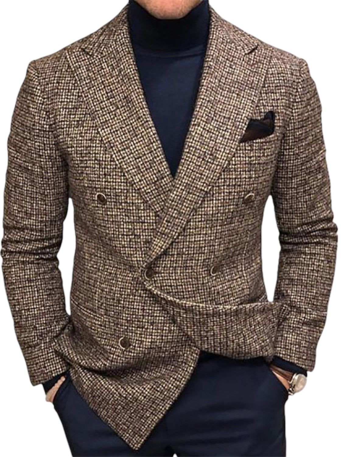Blazer Homme Slim Fit Manches Longues