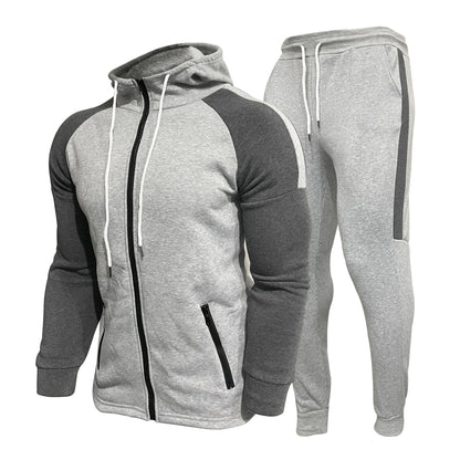 Survêtement Sport Homme Noir et Blanc Casual