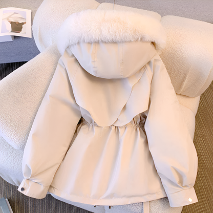 Parka Hiver Femme Capuche Doublée Fourrure Synthétique