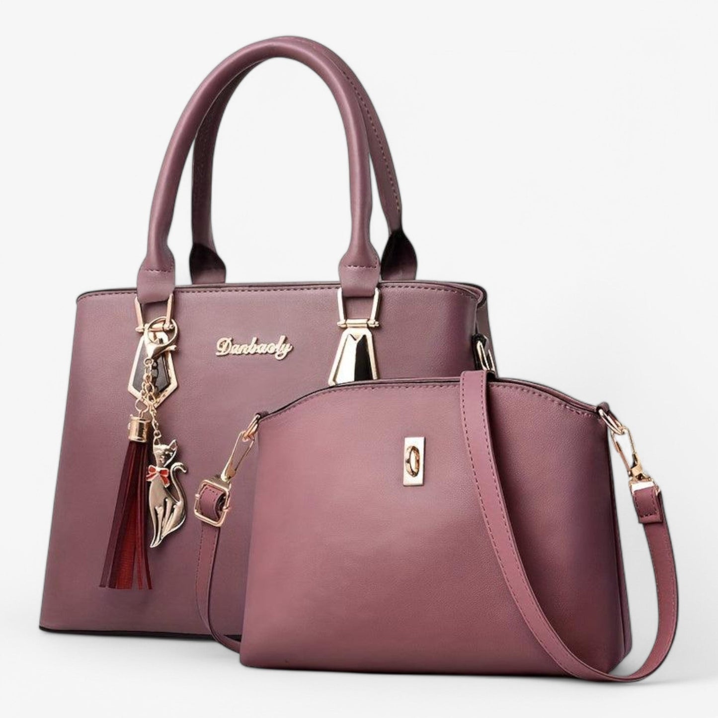 Sac à Main Femme Cuir avec Bandoulière Amovible Classique