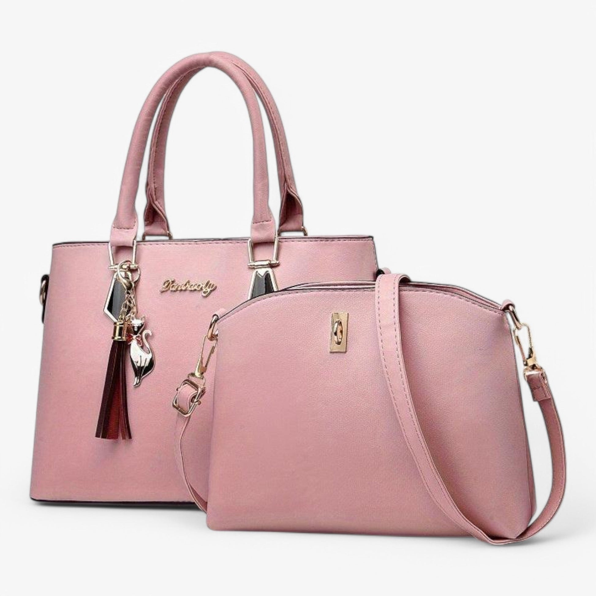Sac à Main Femme Cuir avec Bandoulière Amovible Classique - PanierRoyale