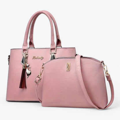 Sac à Main Femme Cuir avec Bandoulière Amovible Classique - PanierRoyale