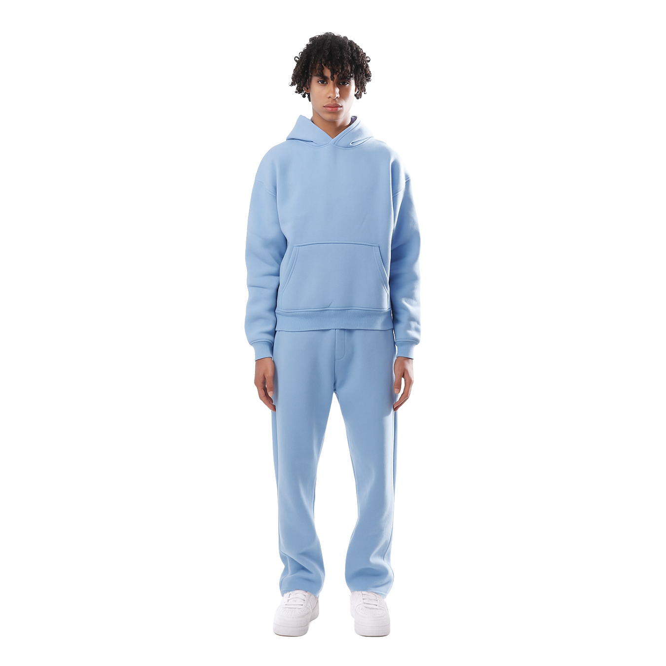 Sweat Capuche Unisexe Noir avec Poche Zippée