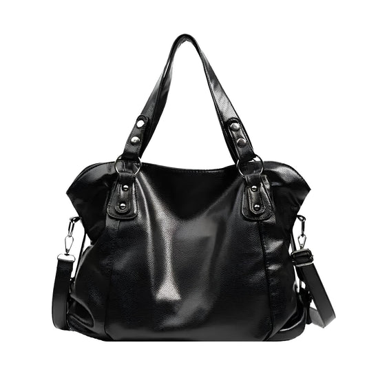 Sac à Main Grande Taille Noir en Cuir de Qualité - PanierRoyale