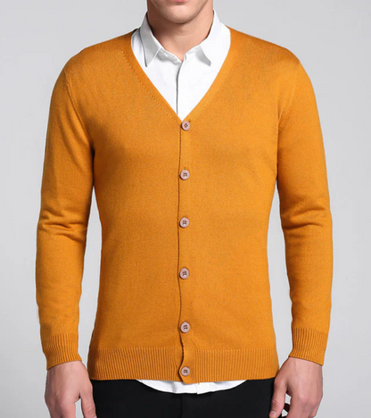 Cardigan épais à manches longues et col V confortable