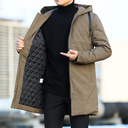 Veste à capuche hiver chaud avec manches longues et zip