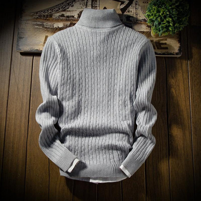 Pull Femme Élégant à Manches Longues Col Roulé
