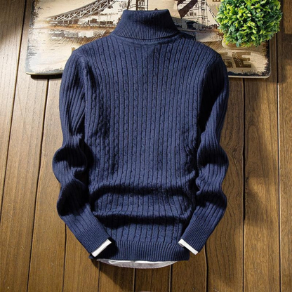 Pull Femme Élégant à Manches Longues Col Roulé