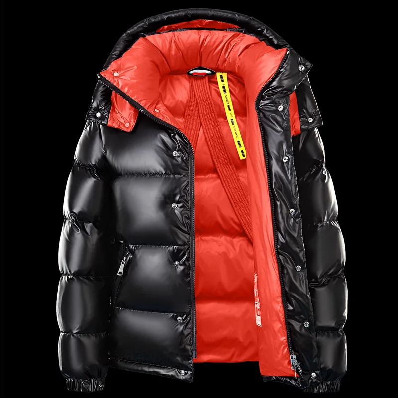 Doudoune Hiver à Capuche Imperméable avec Poches et Fermeture Éclair
