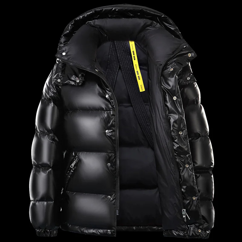 Doudoune Hiver à Capuche Imperméable avec Poches et Fermeture Éclair