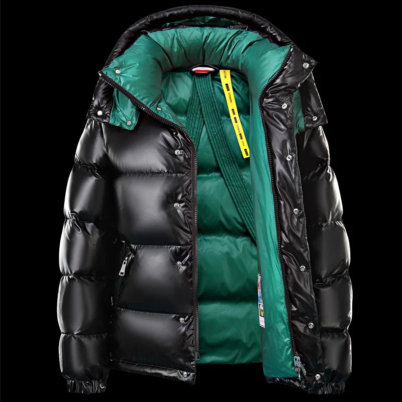 Doudoune Hiver à Capuche Imperméable avec Poches et Fermeture Éclair