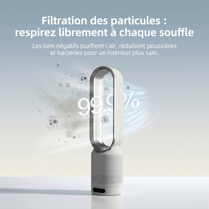 3 en 1 Ventilateur Tour Sans Pale Silencieux – Purificateur d'Air HEPA