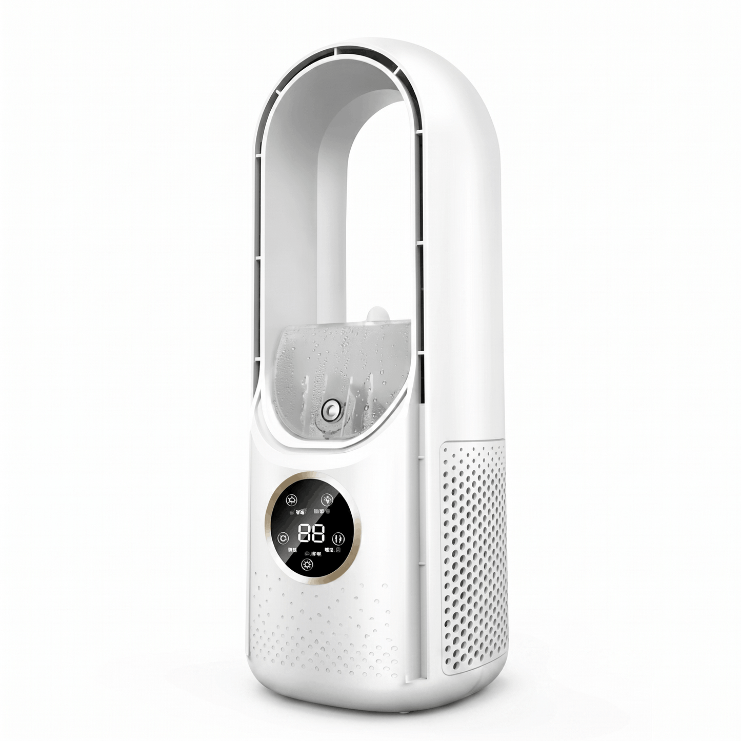 2 en 1 Ventilateur Sans Pale Silencieux – Alimentation USB, Écran LED & 6 Vitesses