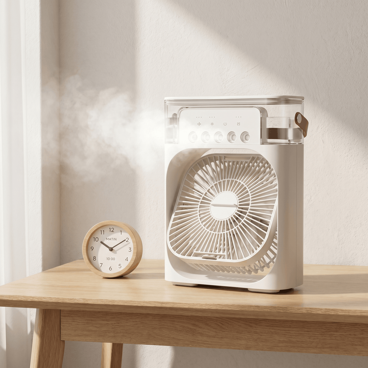 Ventilateur de Bureau Brumisateur Silencieux – Rafraîchisseur USB Portable