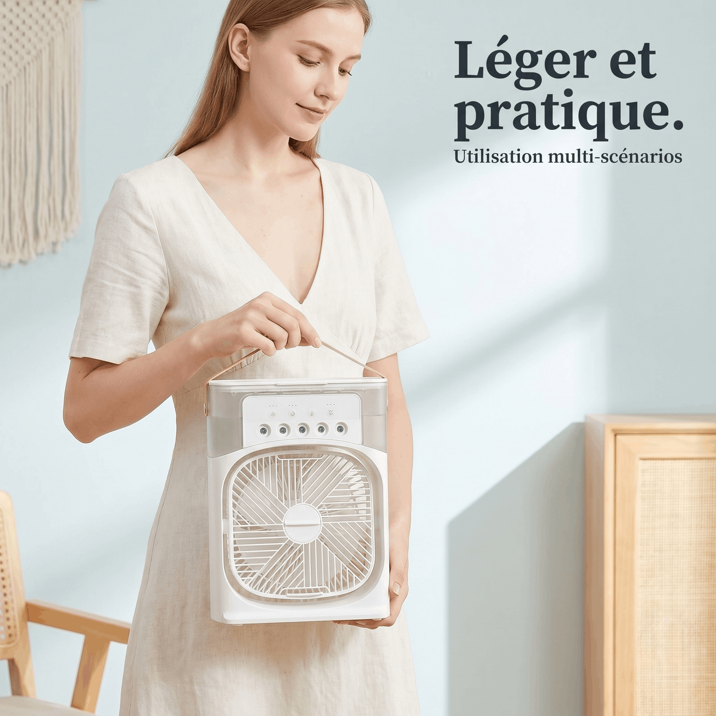 Ventilateur de Bureau Brumisateur Silencieux – Rafraîchisseur USB Portable